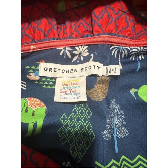 Gretchen Scott Ruffle neck red dress Goddess 16 - Picture 3 of 9